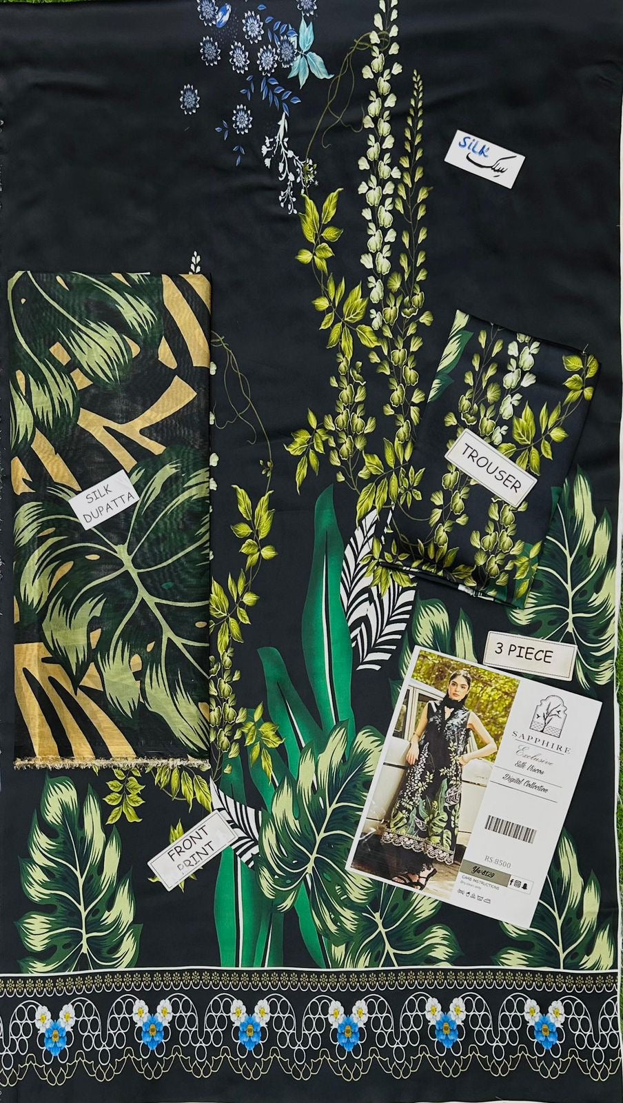 LUXURY SILK PRINTED 3PC D41