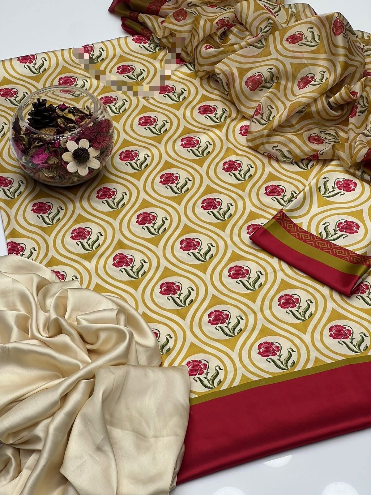 LUXURY SILK PRINTED 3PC D04