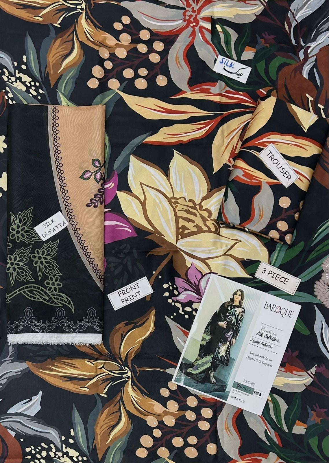 LUXURY SILK PRINTED 3PC D34