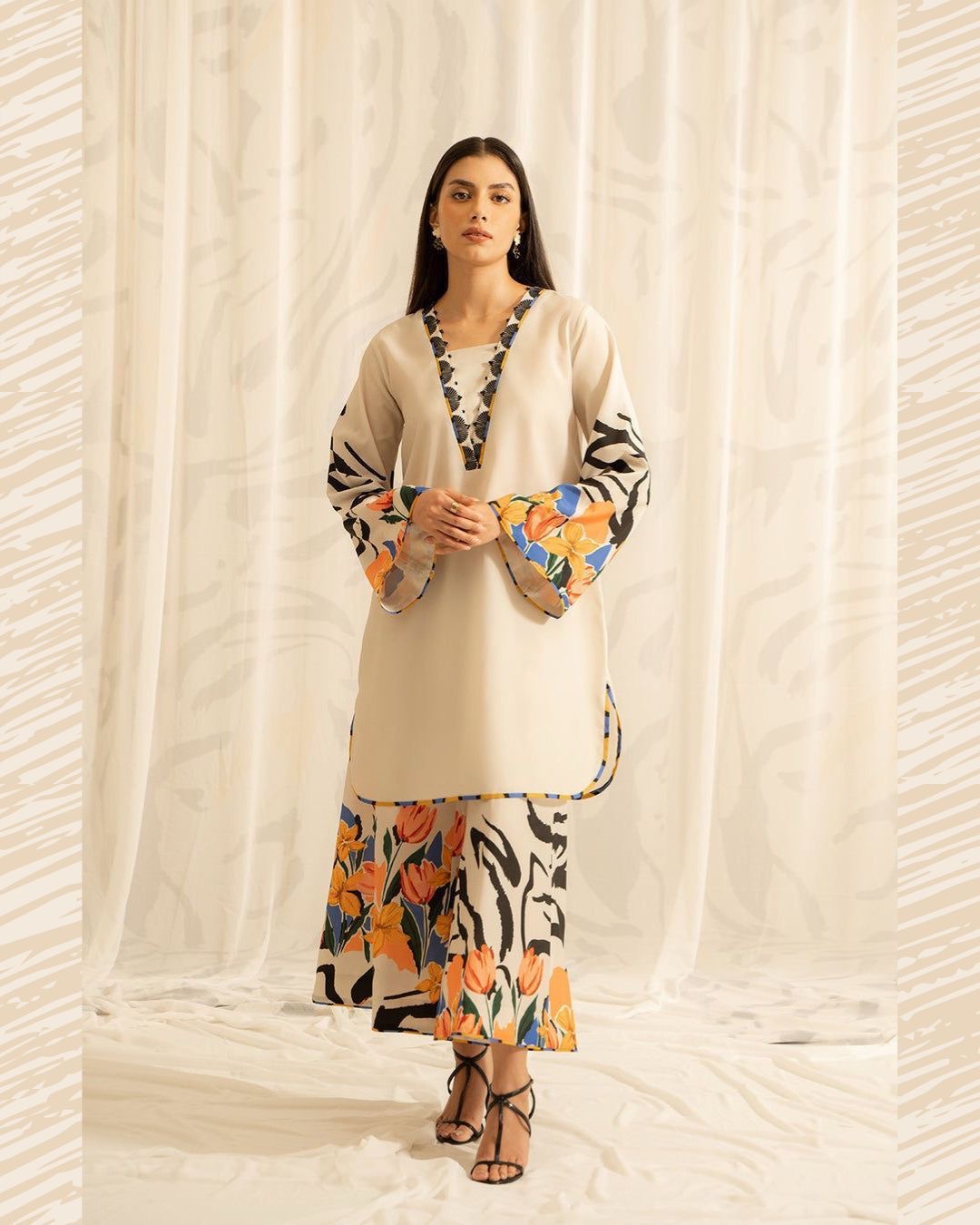 LUXURY SILK PRINTED 3PC D14