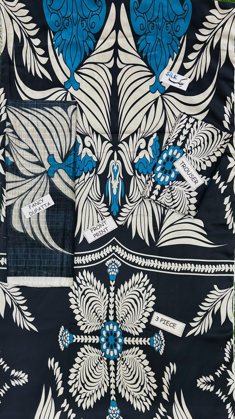 LUXURY SILK PRINTED 3PC D38