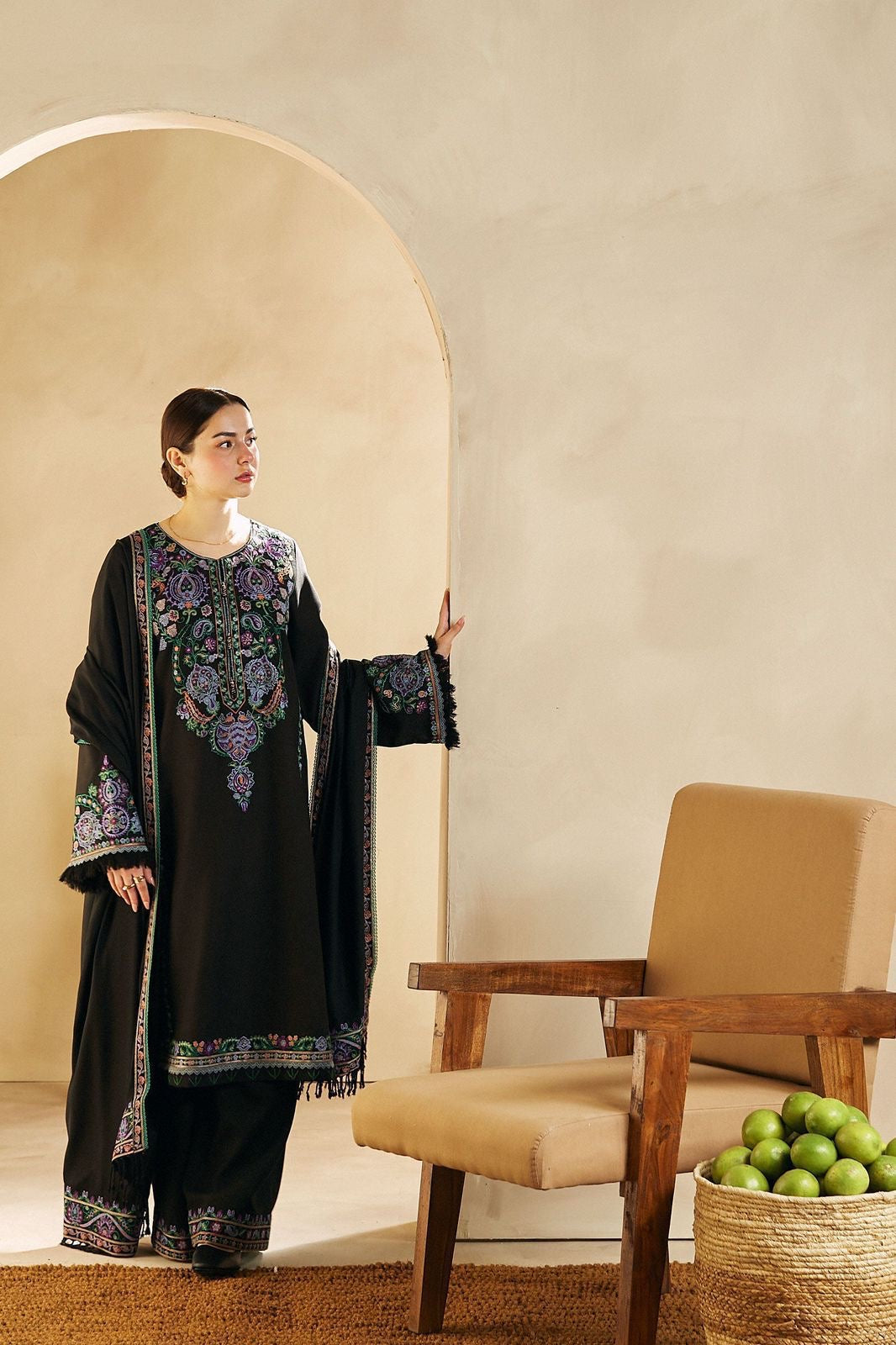 ZARA SHAHJAHAN LUXURY EMBROIDERED DHANAK WINTER 3PC D02