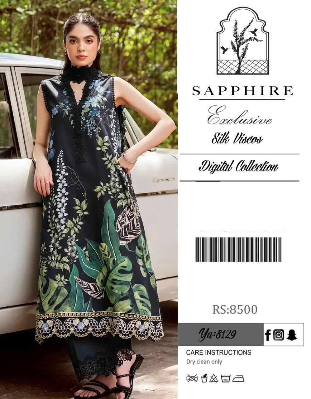 LUXURY SILK PRINTED 3PC D41