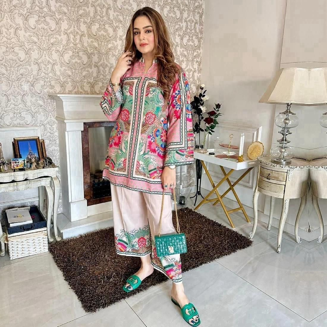 LUXURY SILK PRINTED 3PC D21