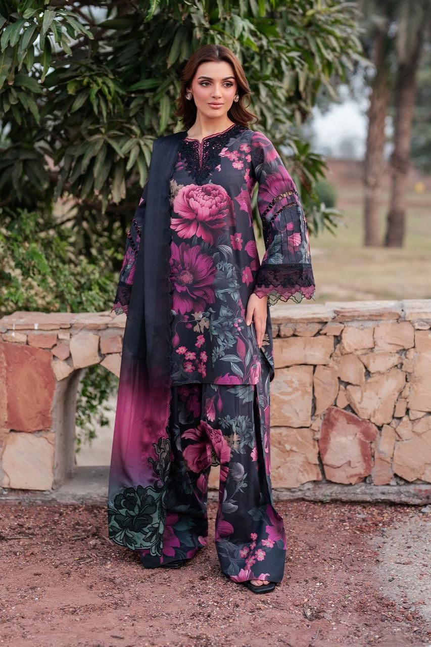 LUXURY SILK PRINTED 3PC D36