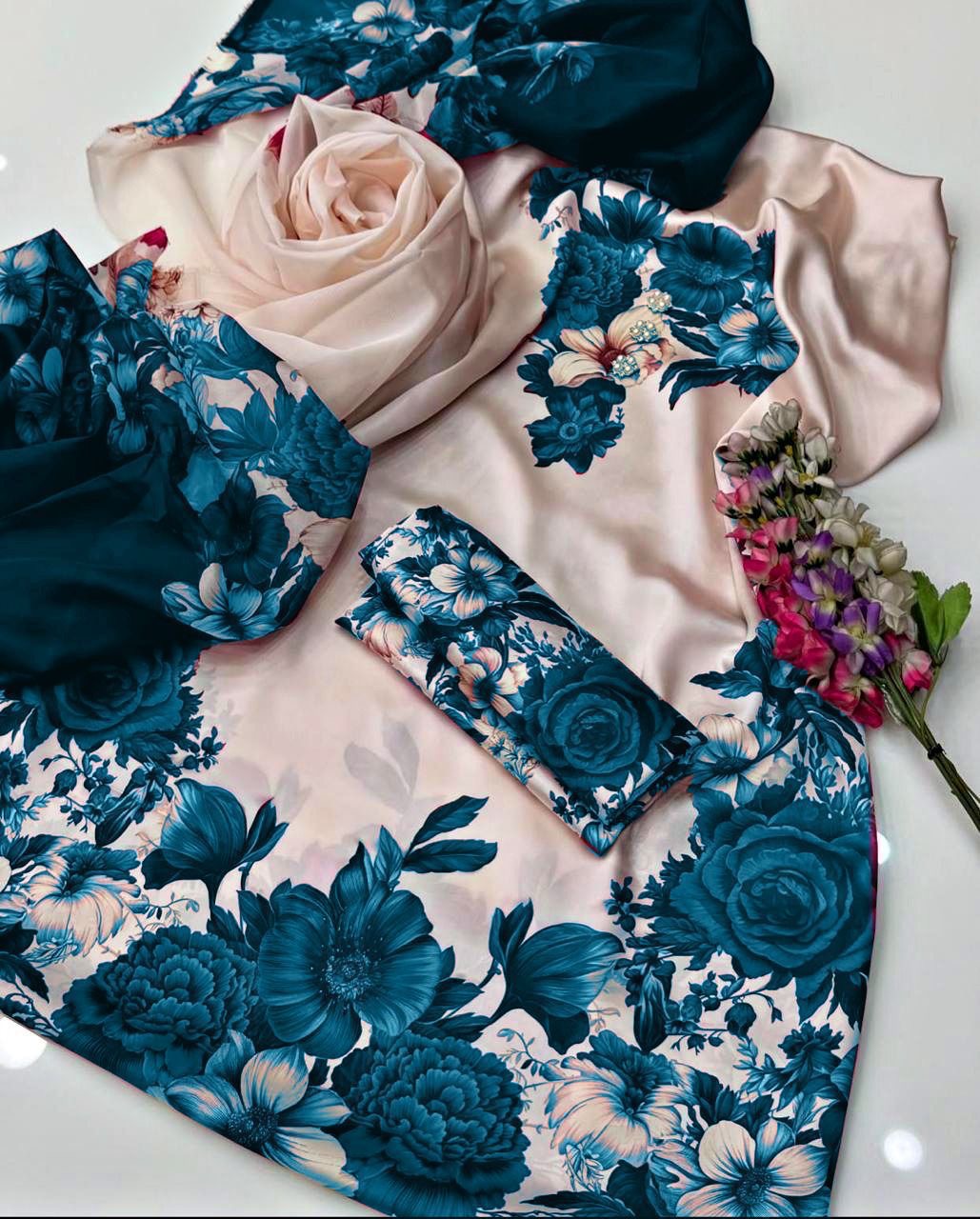 LUXURY SILK PRINTED 3PC D29