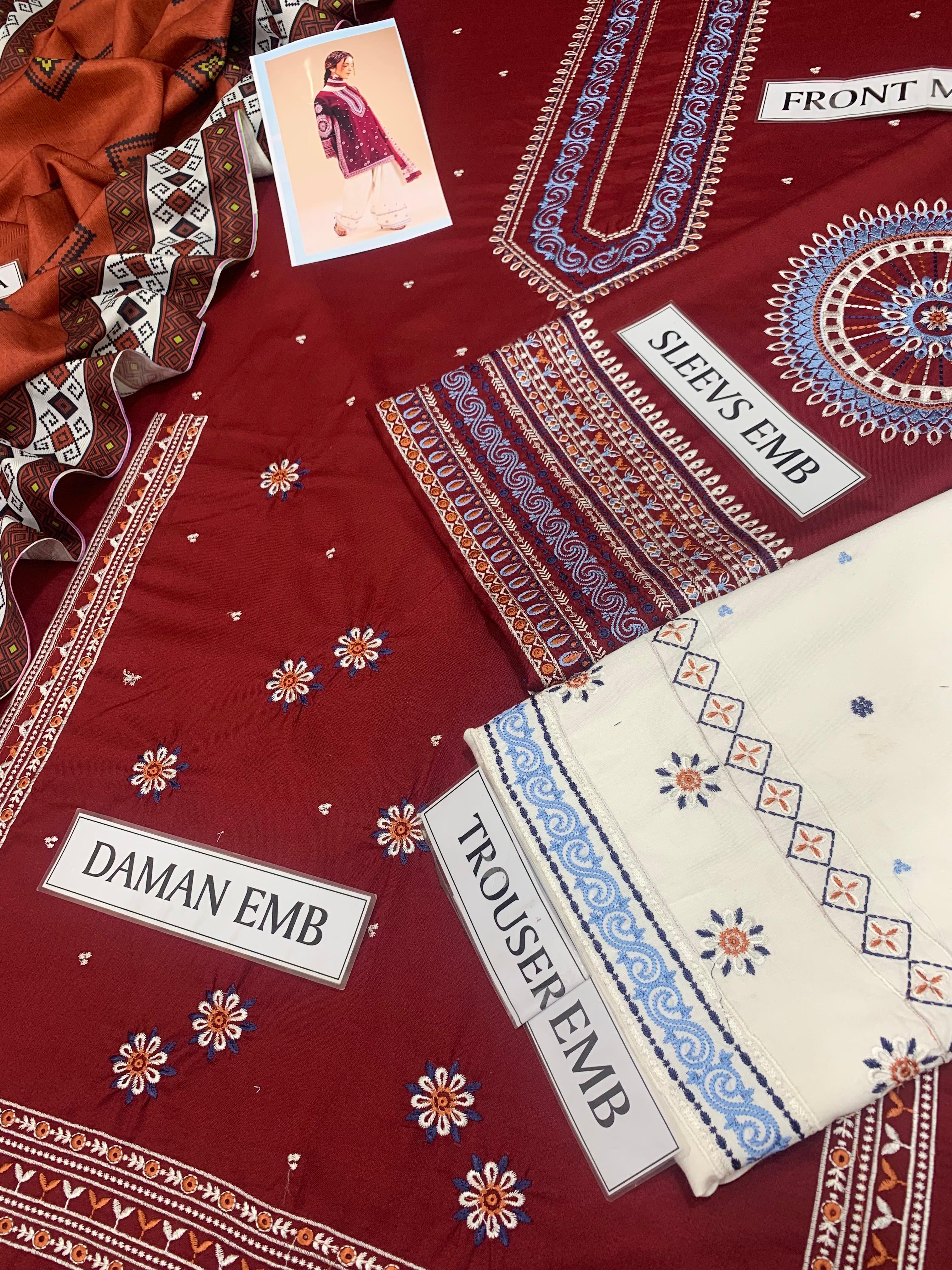 JAZMIN DHANAK LUXURY EMBROIDERED 3PC D02