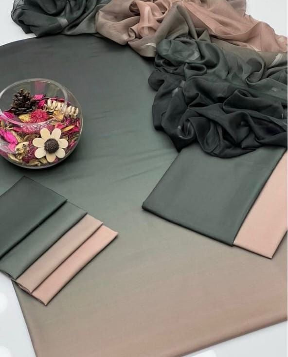LUXURY SILK PRINTED 3PC D22