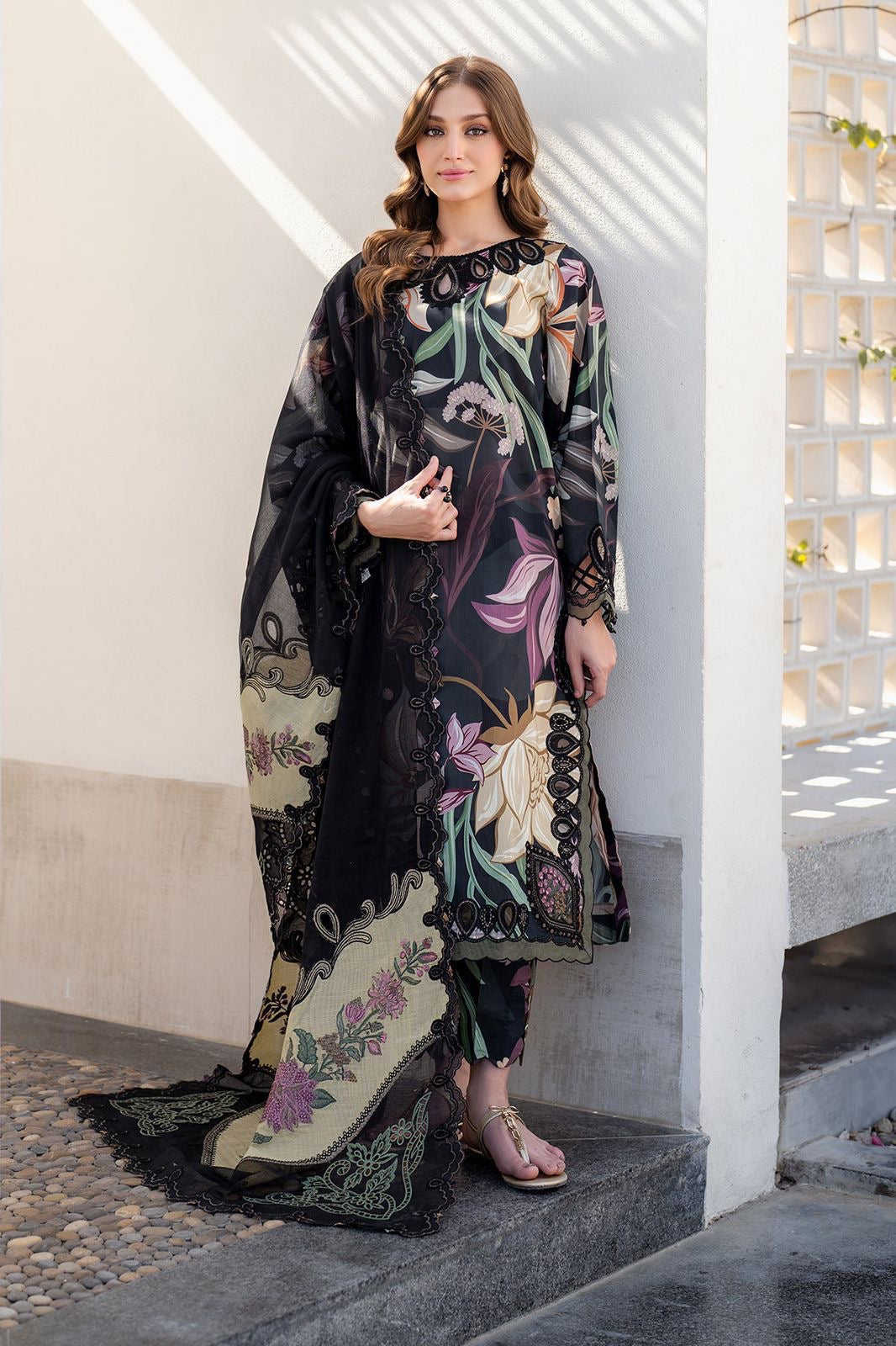 LUXURY SILK PRINTED 3PC D34