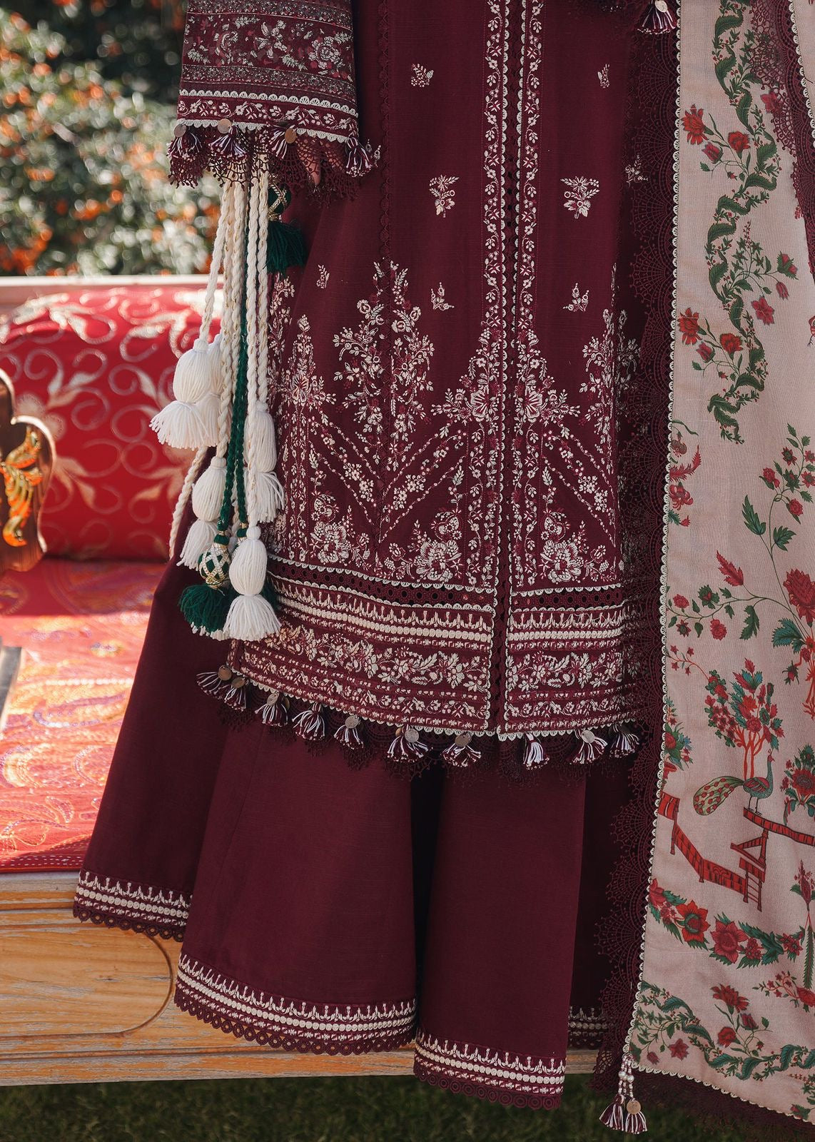 HUSSAIN REHAN LUXURY EMBROIDERED WINTER 3PC D2003