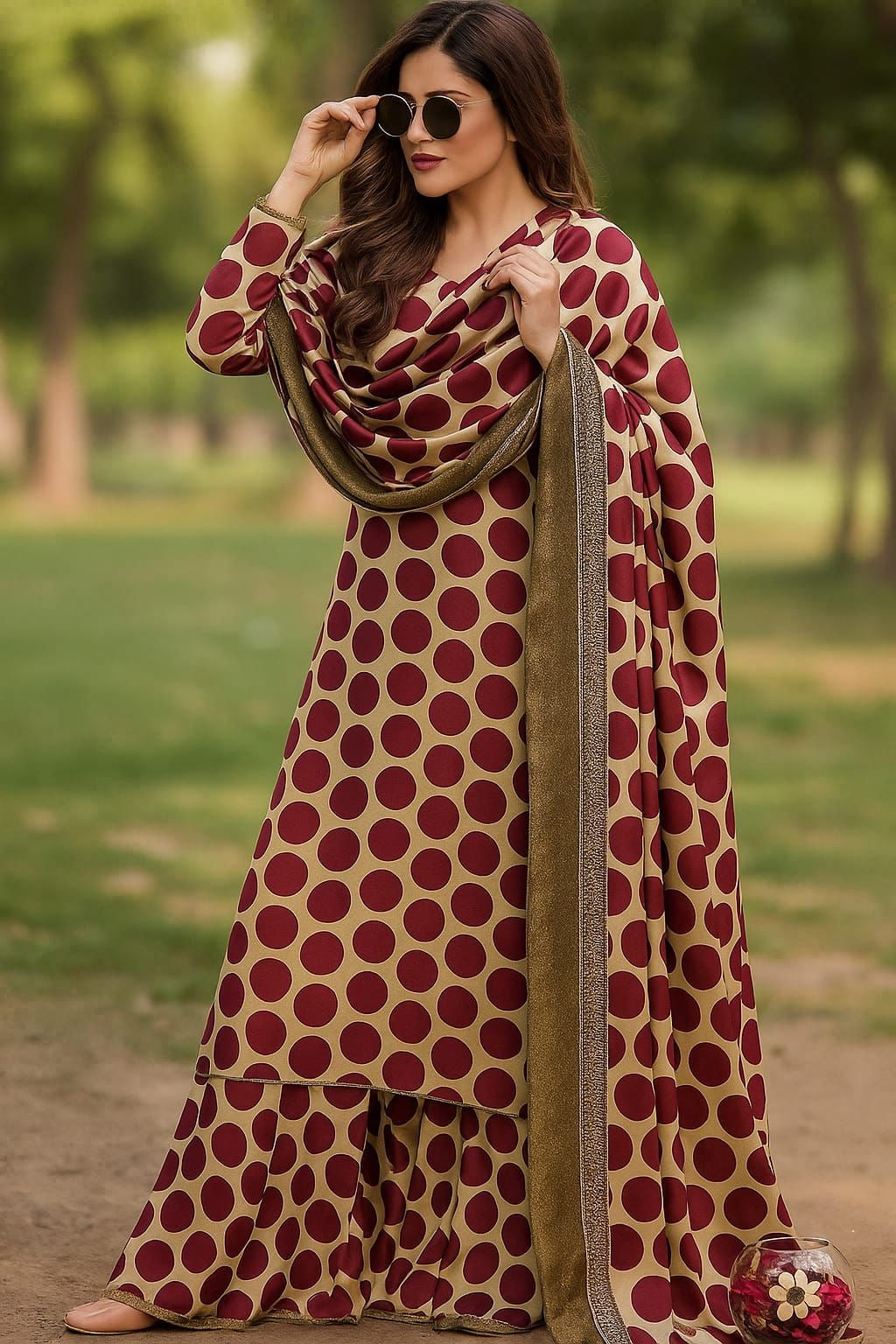 LUXURY SILK PRINTED 3PC D07