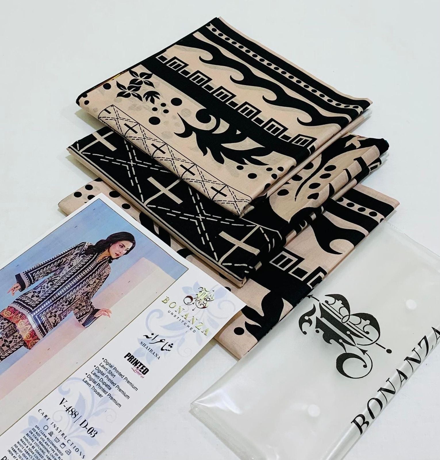 BONANZA LAWN DIGITAL PRINT 3PC D90