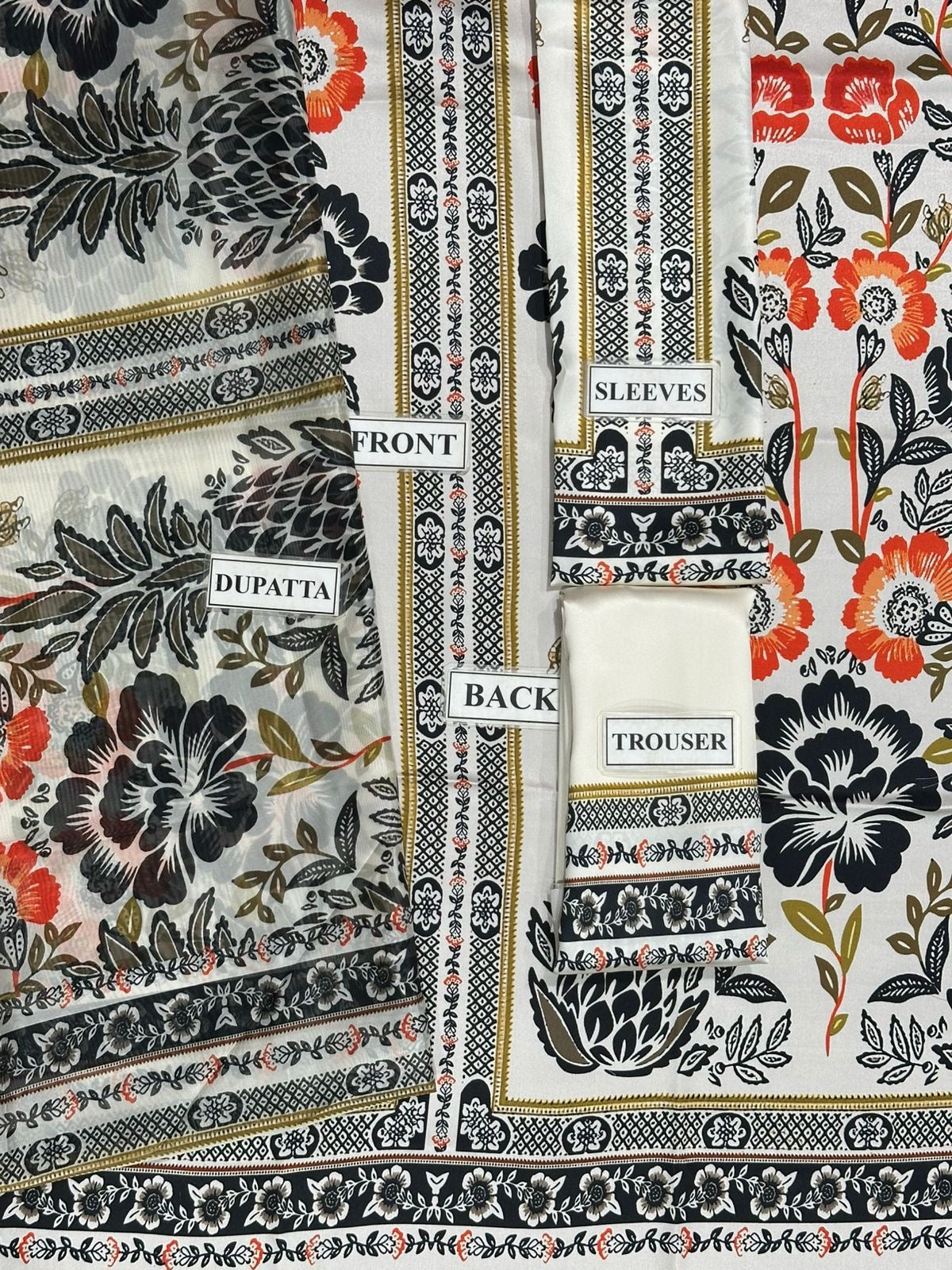 LUXURY SILK PRINTED 3PC D44