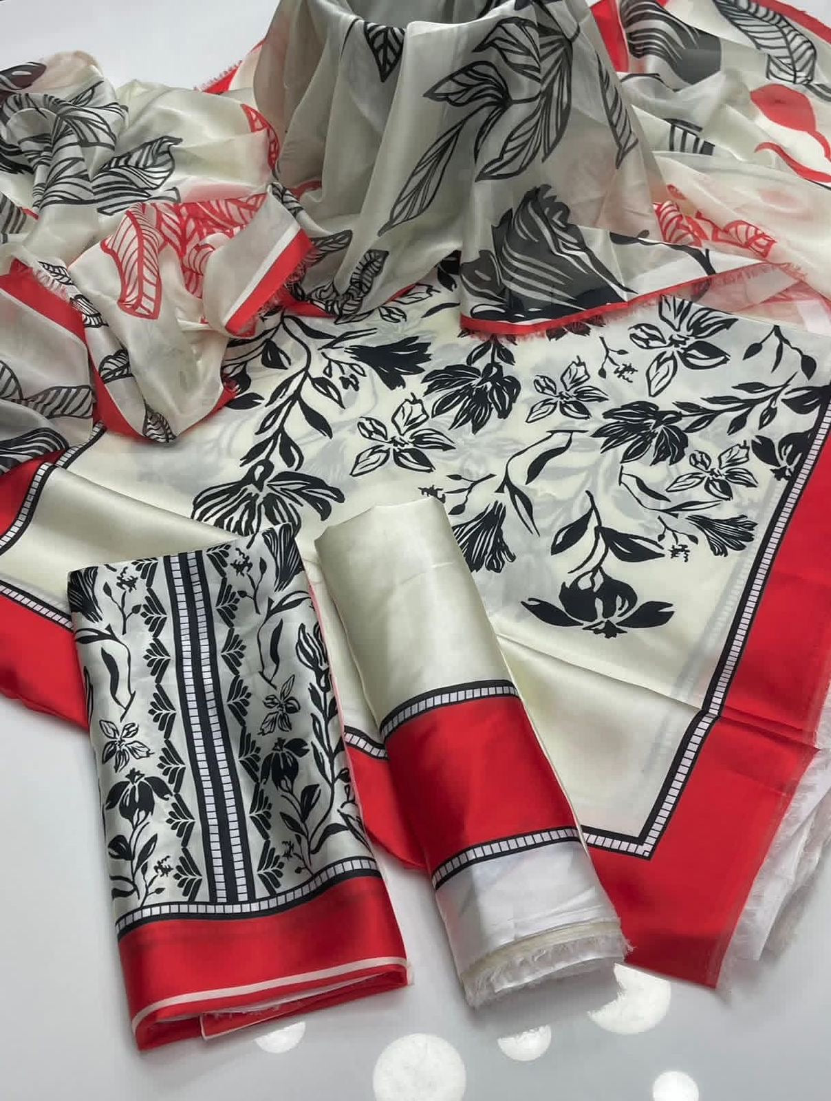 LUXURY SILK PRINTED 3PC D09