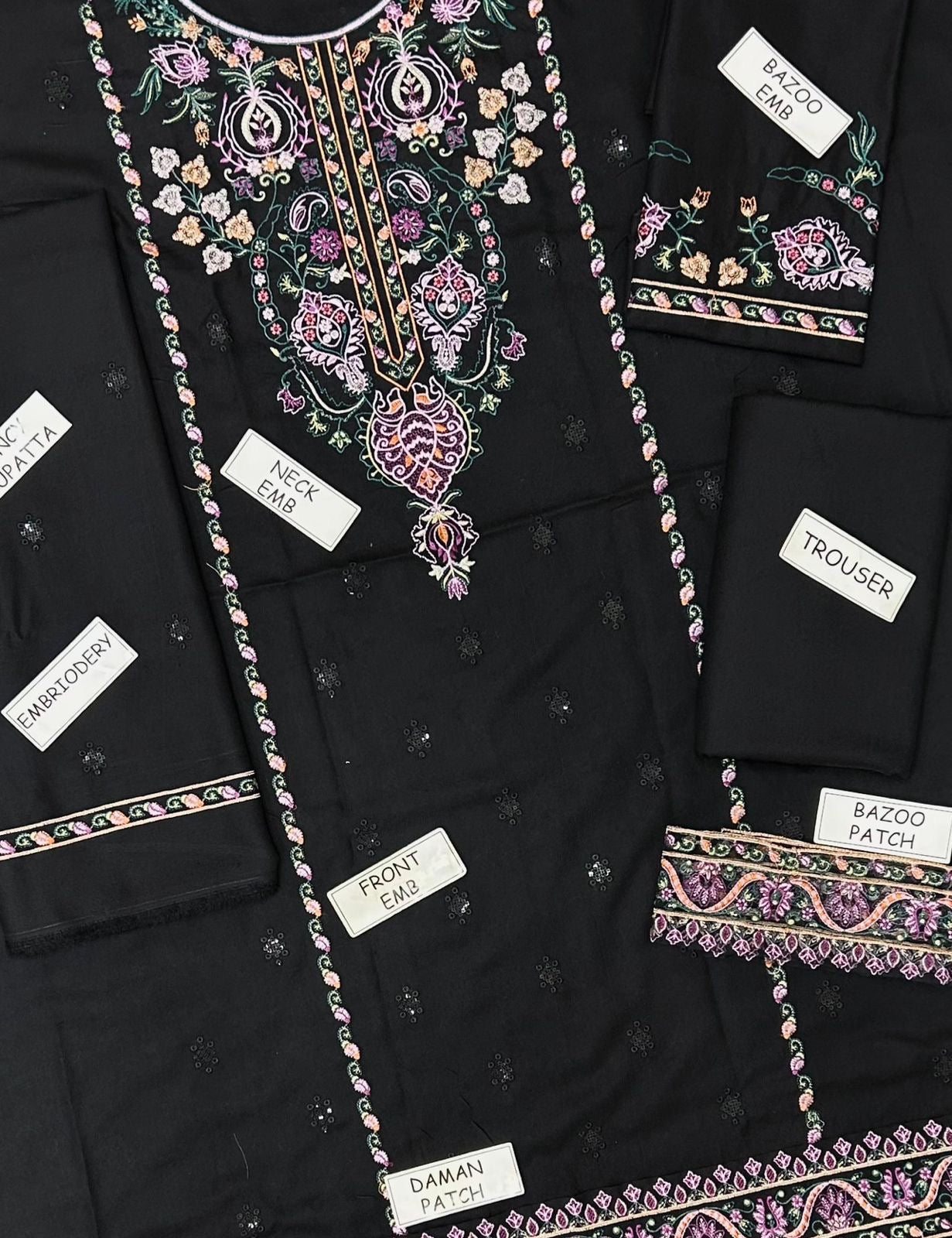 ZARA SHAHJAHAN LUXURY EMBROIDERED DHANAK WINTER 3PC D02